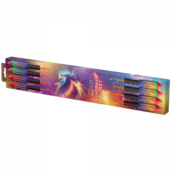 Phoenix-Burst 8-tlg. Raketensortiment in Faltschachtel