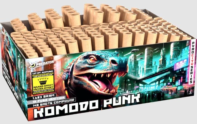 Komodo Punk, 148-Schuss Fächer-Batterie