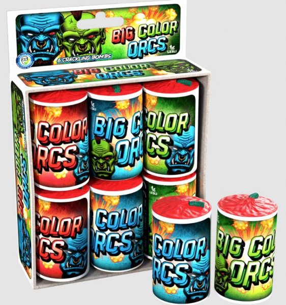 Big Color Orcs, 6er Crackling Font&auml;ne XXL