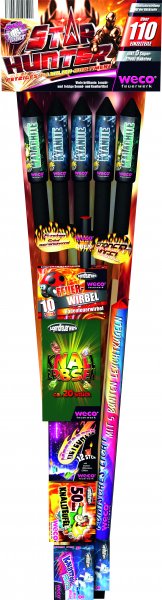 Star Hunter, 110-tlg. Familiensort. inkl. 5 Raketen