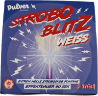 Strobo Blitz weiss, 3er Schtl. Blitz-Font&auml;nen